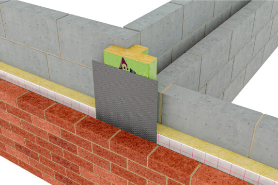 ARC T-Barrier masonry providing fire stopping at the party wall of masonry constructions.